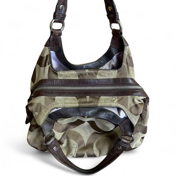 Coach Madison Brown Signature Shoulder Bag - Picture 3 of 8